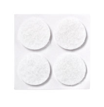 Filtpuder selvklæbende Ø17 mm hvid - 20 stk.